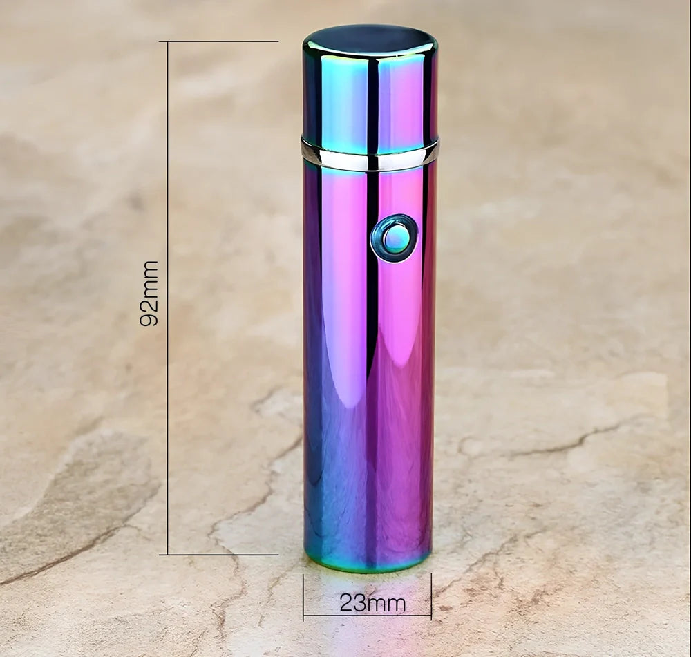 Black electric arc lighter pipe with four-headed windproof design and USB charging port