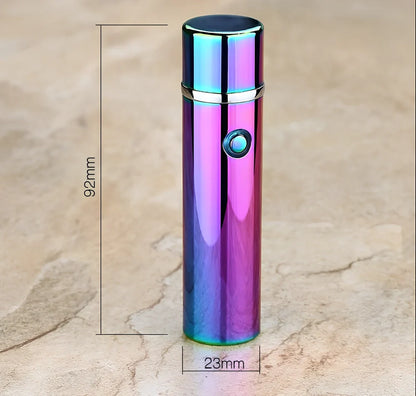 Black electric arc lighter pipe with four-headed windproof design and USB charging port