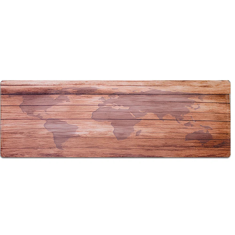 Printed long floor mat measuring 60x180cm with colourful pattern for bathroom and kitchen use