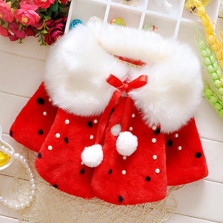 Infant Cape Children's Cape Cotton Blend 95% Polyester 80% Cotton Sizes 70cm 80cm 90cm 100cm Beige Pink Purple Red White