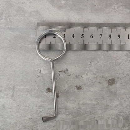 Two silver alloy wrench tools from a portable universal family set on a plain background.