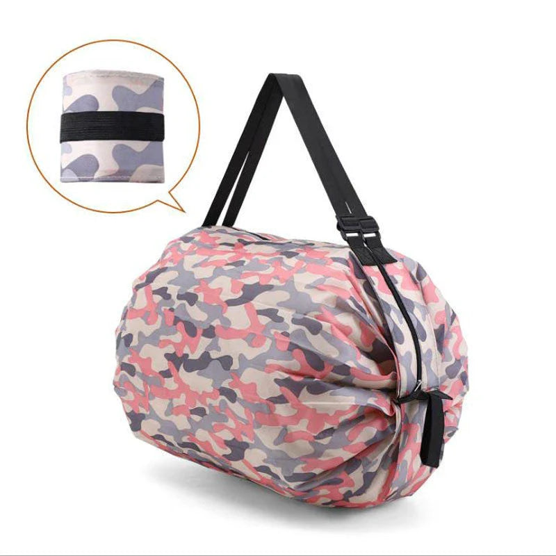 Foldable Large-Capacity Tote Bag with Extended Storage Space, Made of Durable 210D Oxford Cloth in Various Colors