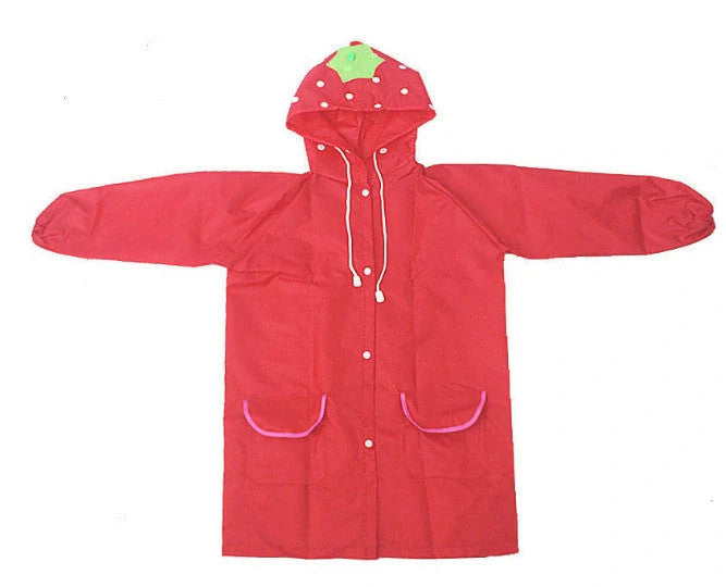 Funny Kids Raincoat in vibrant colors for school and play