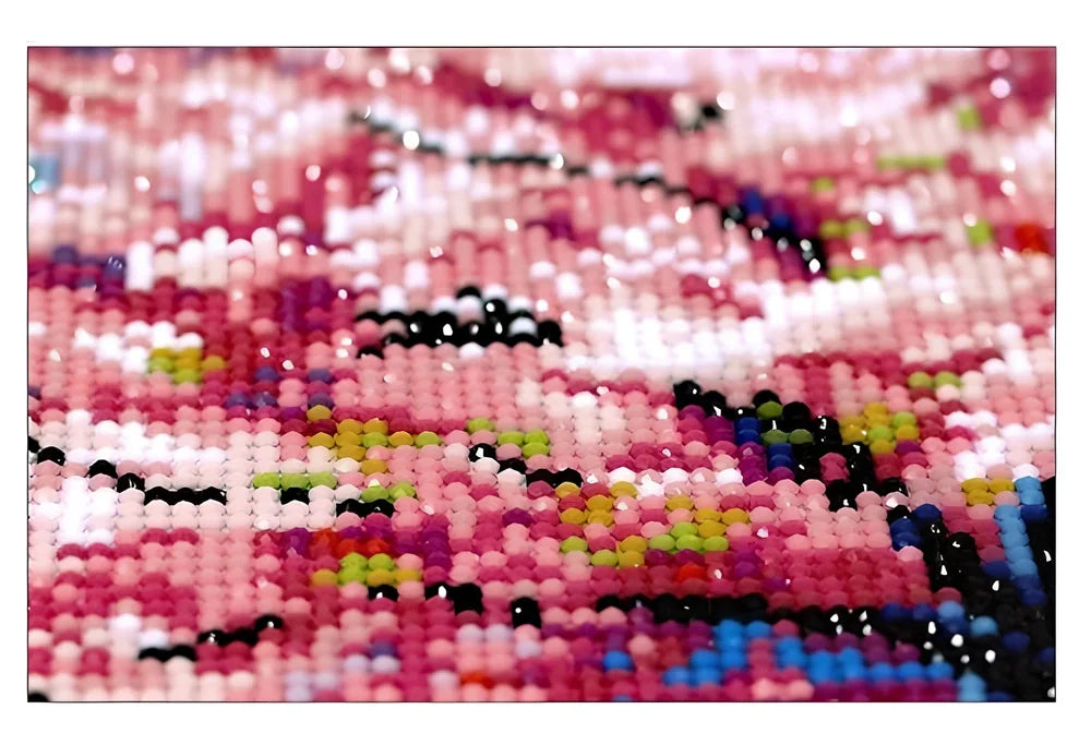 5D diamond painting kit showing Venice artwork on adhesive canvas with resin drills