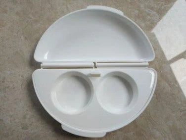 Non-toxic PP microwave oven egg tray for quick steamed eggs, white color, 11.5*21*5CM