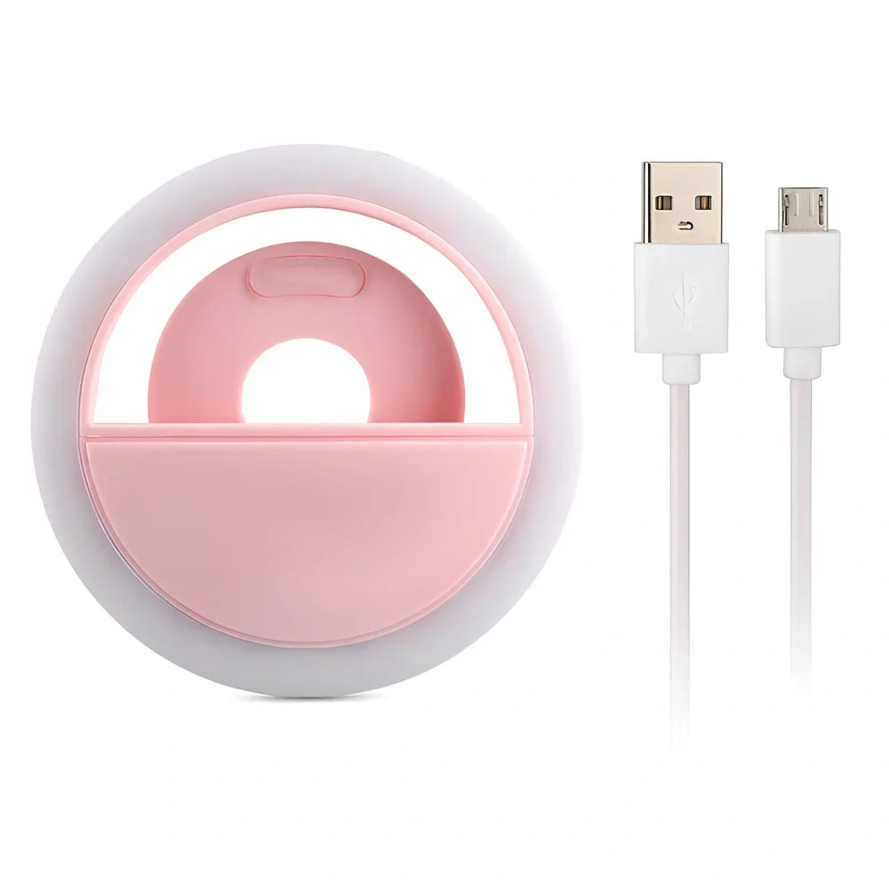 RK-12 mobile phone fill light with USB charging port and clip for photography lighting