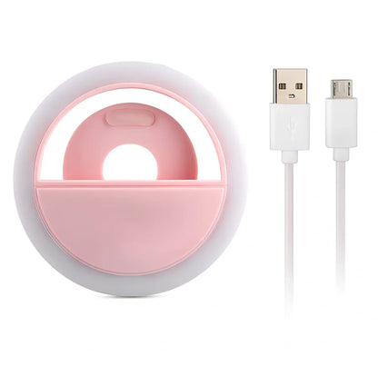 RK-12 mobile phone fill light with USB charging port and clip for photography lighting