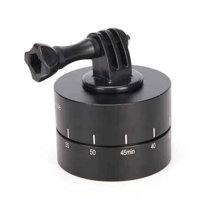 Lapse 360 degree auto rotate camera tripod head on a tripod