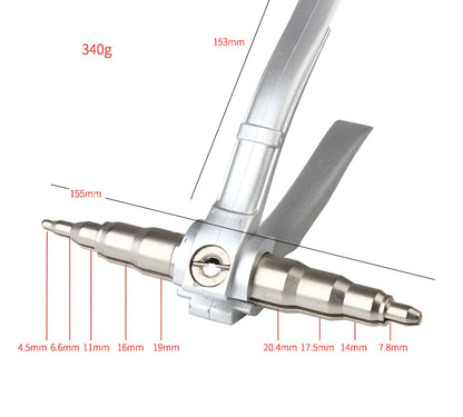 Manual tube expander tool for expanding 6-22mm copper refrigeration tubing, shown in silver finish.