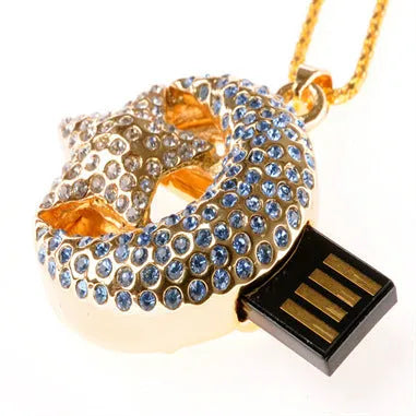 Jewelry Xingyue U Disk USB 2.0 flash drive with metal shell showing USB connector