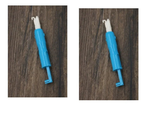 Needle threader insertion tool for sewing machine, 7.2cm length, durable metal and plastic construction