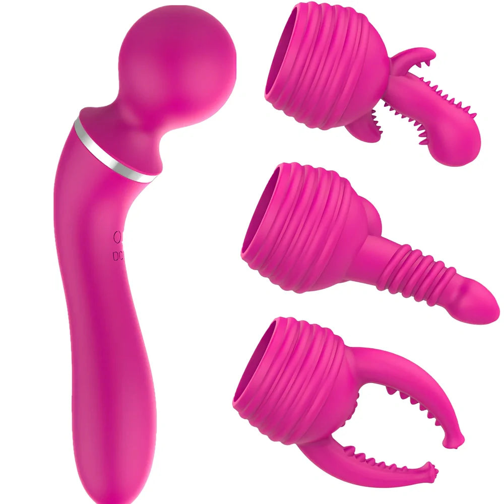 Tianlong stick adult toy with silicone surface and 19.6cm length showing frequency control buttons