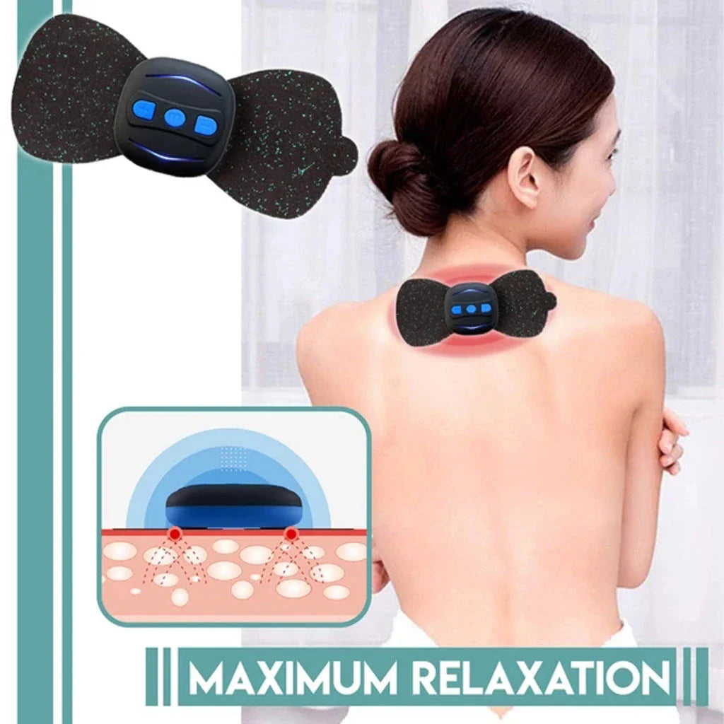 Portable neck and shoulder massager with 15 adjustable intensity levels, ideal for relieving muscle tension and promoting relaxation.