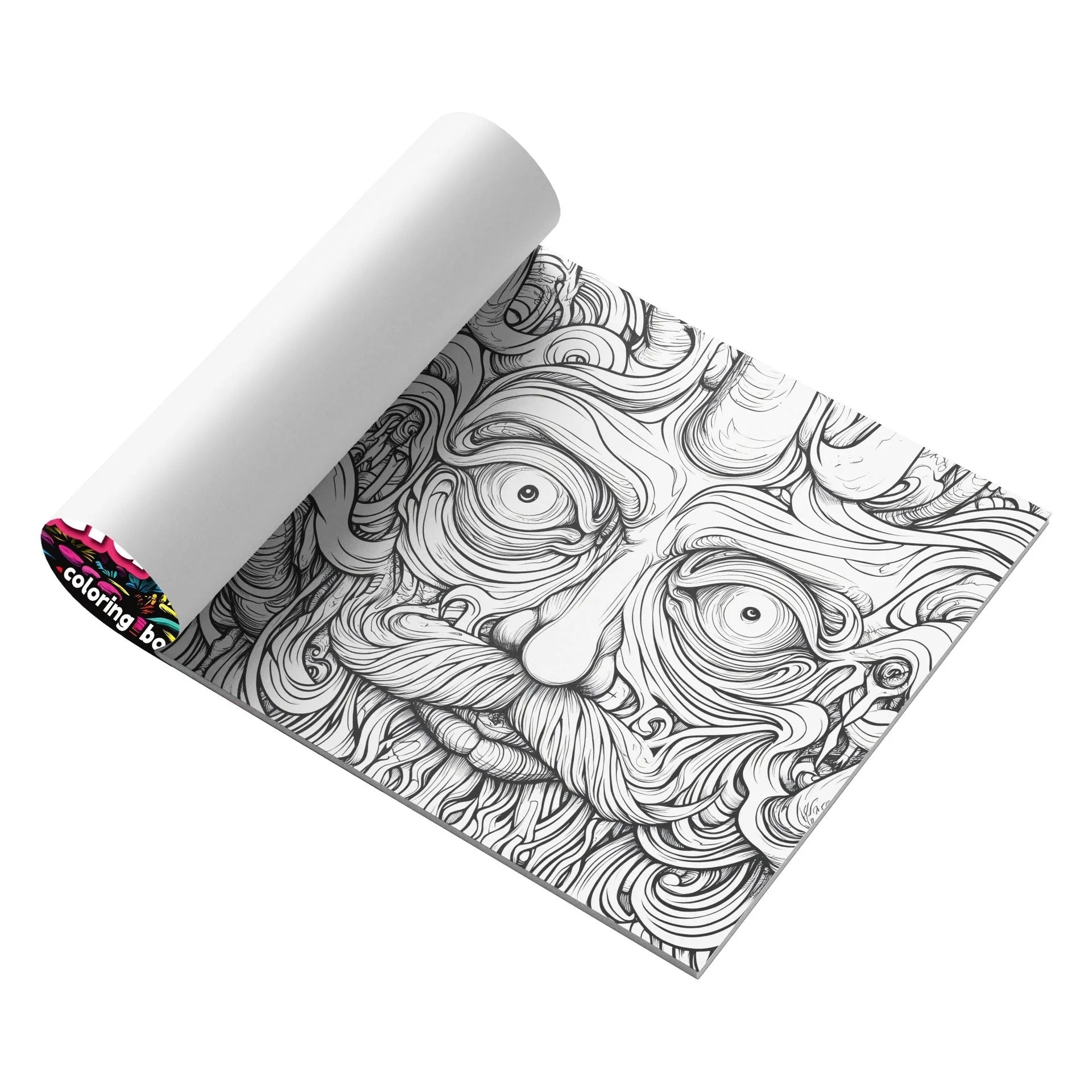 Acid Tour coloured paper painting book showing its 200mm length.