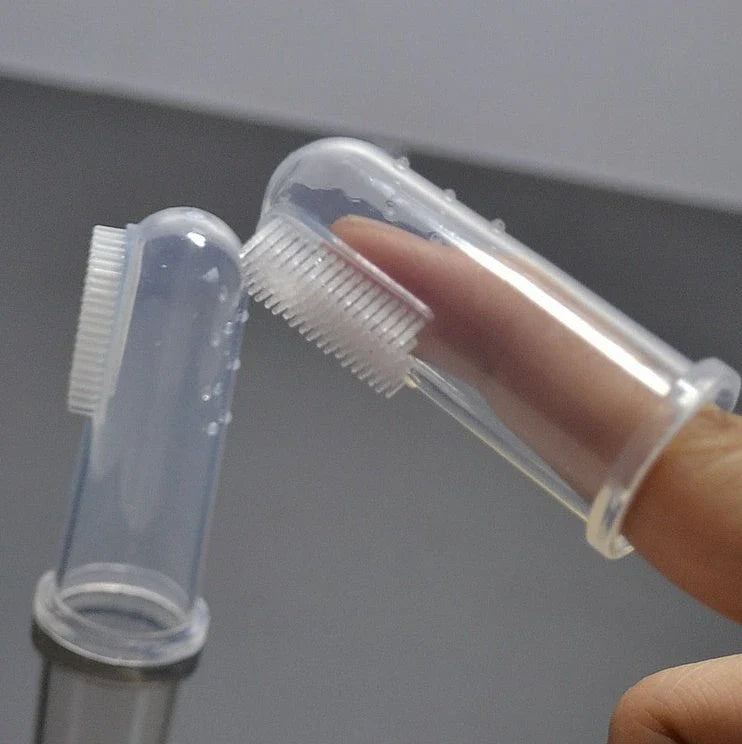 Premium Finger Toothbrush for Pets made of durable silicone for gentle and effective dental cleaning