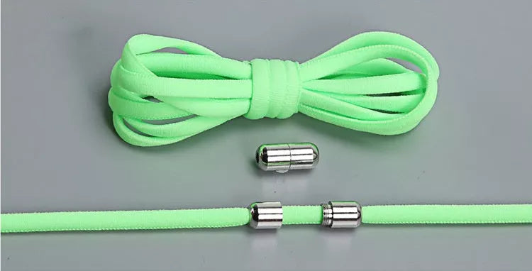 Lazy Laces shoe laces with metal buckles in various colors for a secure fit