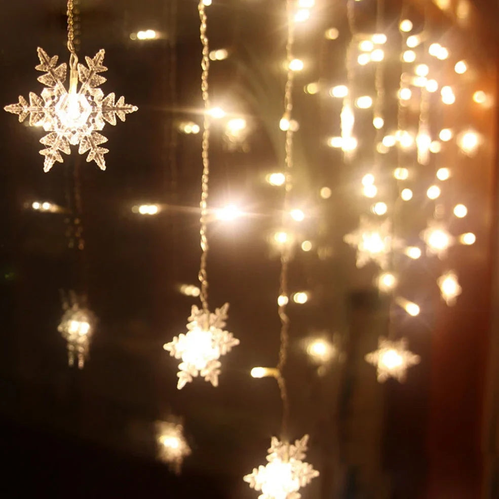 LED ice bar lamp snowflake hanging pendant with multi-colour lighting options and decorative snowflake design