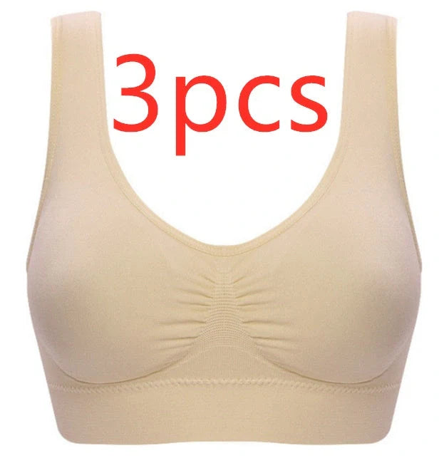 Women's seamless yoga tank top and sports bra in various colors for fitness and casual wear