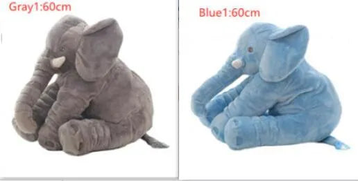 Elephant doll pillow baby comfort sleep toy in short plush with PP cotton filling, 60cm and 40cm sizes
