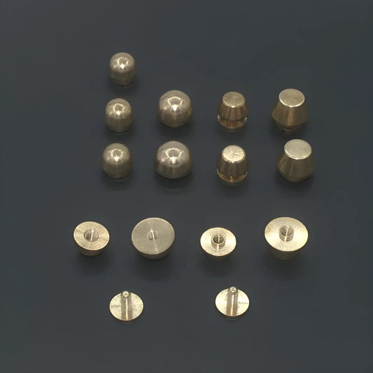 Brass decorative buckles in round and geometry designs at 10x6mm and 12x7mm sizes