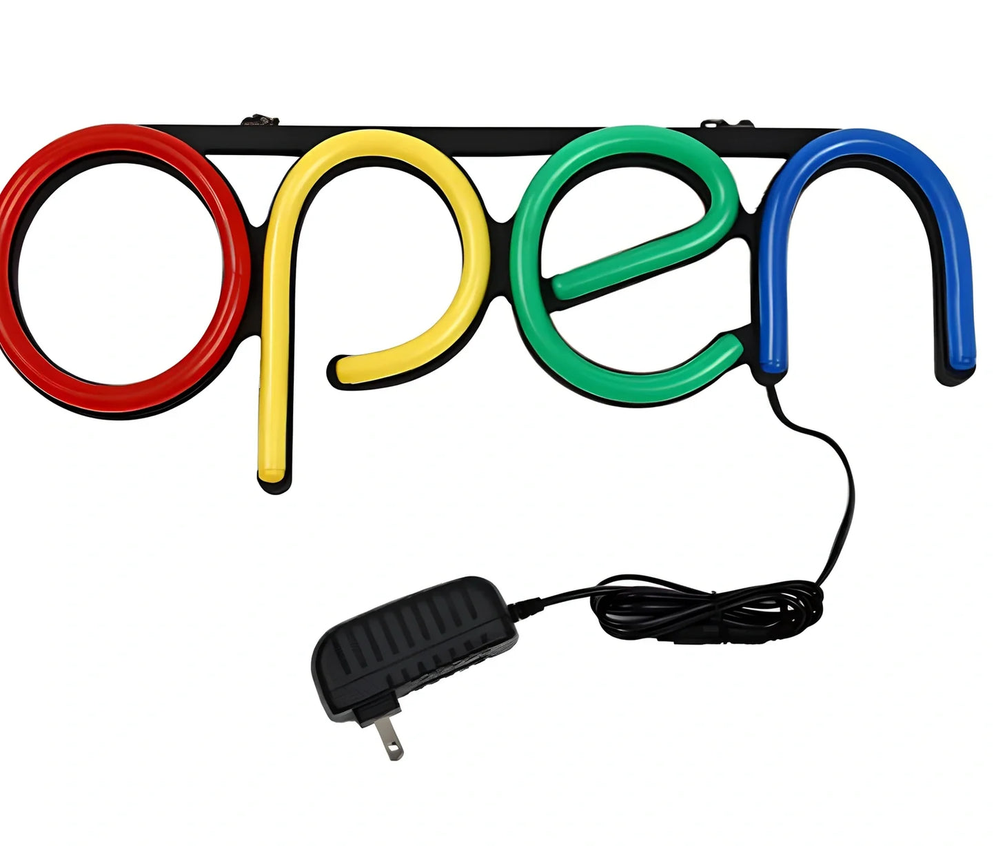 LED luminous word neon sign mounted on transparent acrylic with cool-running illumination