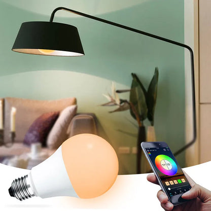 7W LED smart WiFi bulb, E27, 60mm x 117mm, RGBCW colours, 2700-6500K, works with Alexa and Google Home