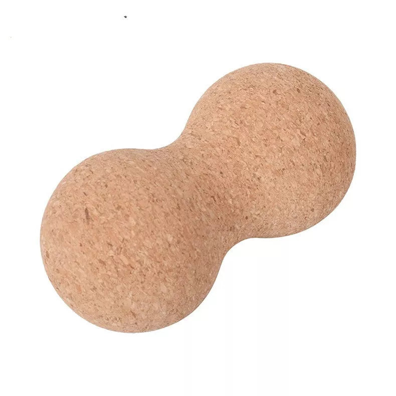 Natural cork peanut ball yoga pillar for muscle recovery and stress relief