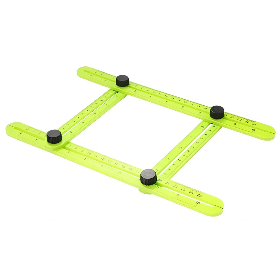 Four folding measuring ruler showing extended 25cm measurement and folded 12cm storage positions