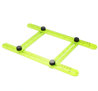 Four folding measuring ruler showing extended 25cm measurement and folded 12cm storage positions