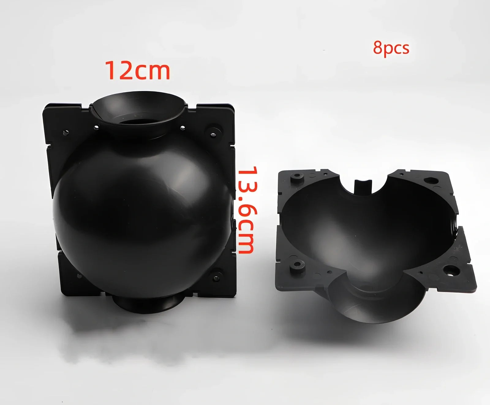 Black PP plastic plant rooting machine box for tree grafting, S size 10cm x 10cm with sealed lid for humidity control