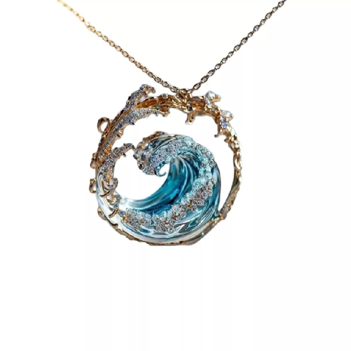 Ocean Theme Adjustable HAILANG Necklace with copper pendant and adjustable chain