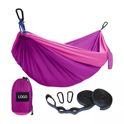 Nylon parachute cloth hammock in customizable colors for outdoor relaxation