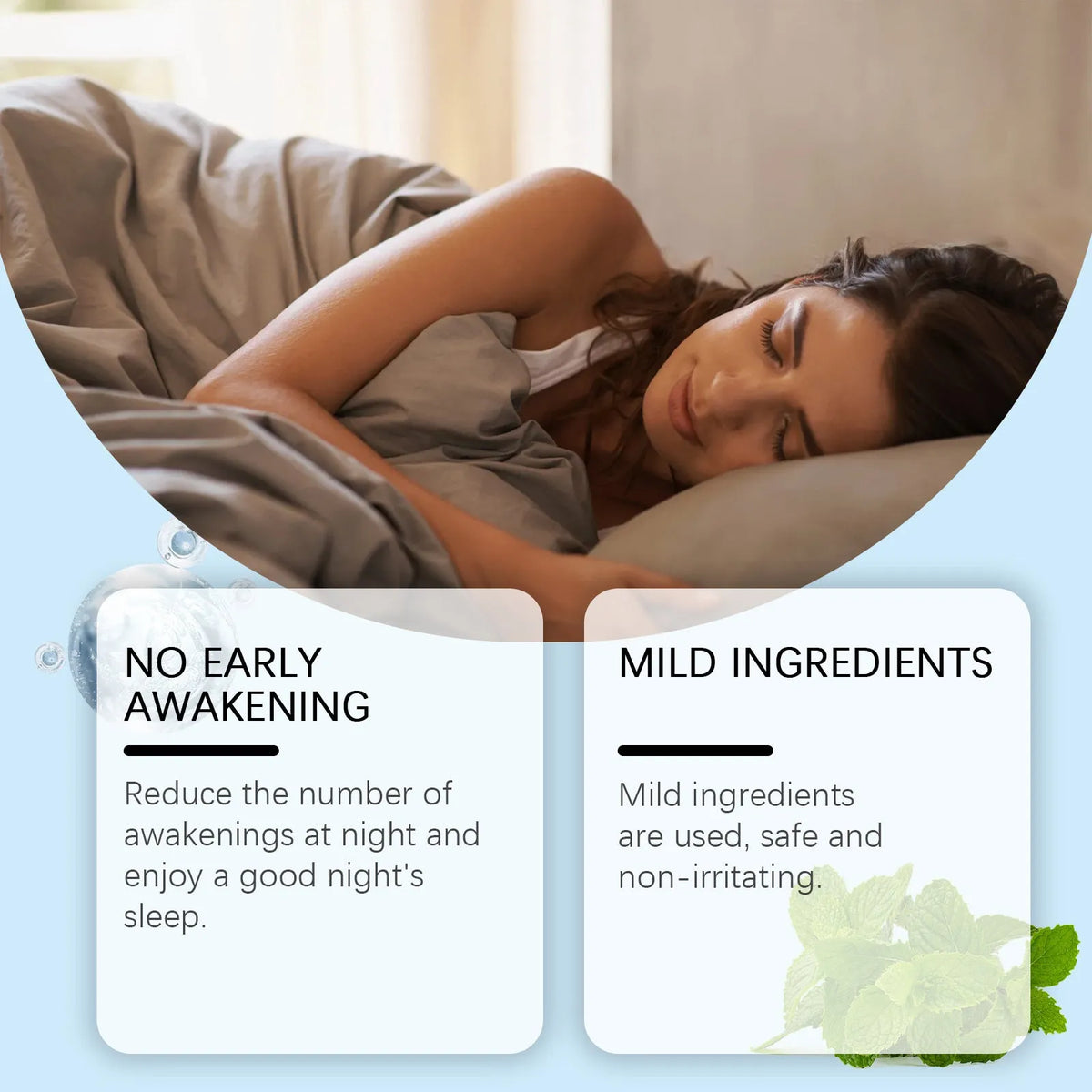 50ml bottle of Sleep Support Herbal Drops with a dropper on a white background