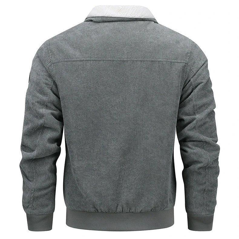 Warm fleece jacket with pockets in various colors, designed for men's cold weather fashion and comfort.