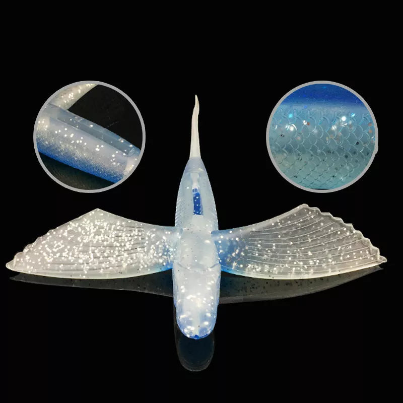 Flying Fish Soft Bait Lure for tuna fishing with realistic 3D design