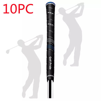 Golf Rubber Ironwood Grip with non-slip PU surface in blue and red