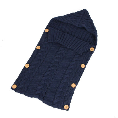 Newborn knit sleeping bag in various colors for autumn and winter, 70x35cm