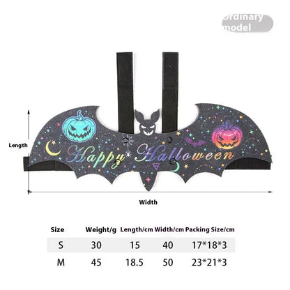 Halloween batwing costume for small pets in felt material with bat wing design