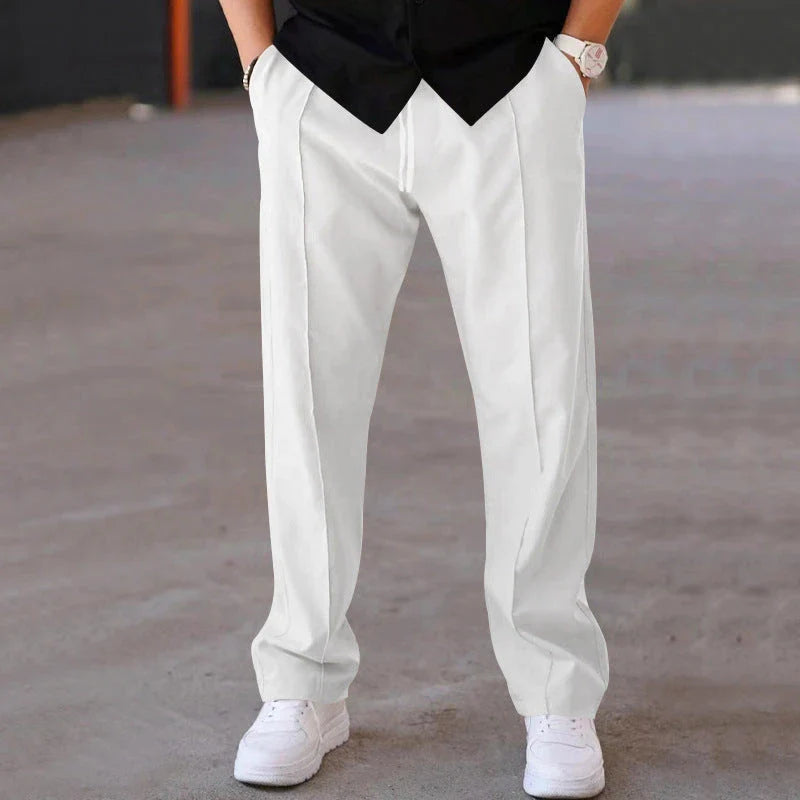 Relaxed fit drawstring waist sports pants for men in various colors and sizes