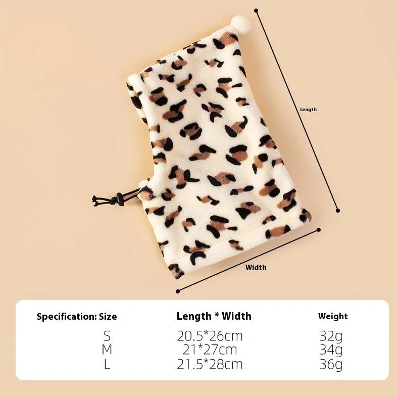 Bear headdress with rabbit ears for dogs and cats in leopard print colour option