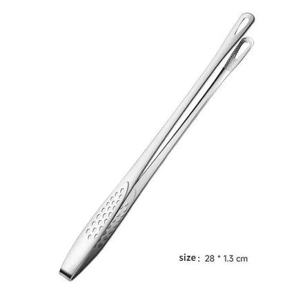 Long Handle Stainless Steel Food Tongs - Premium Cooking Utensil for Versatile Kitchen Tasks