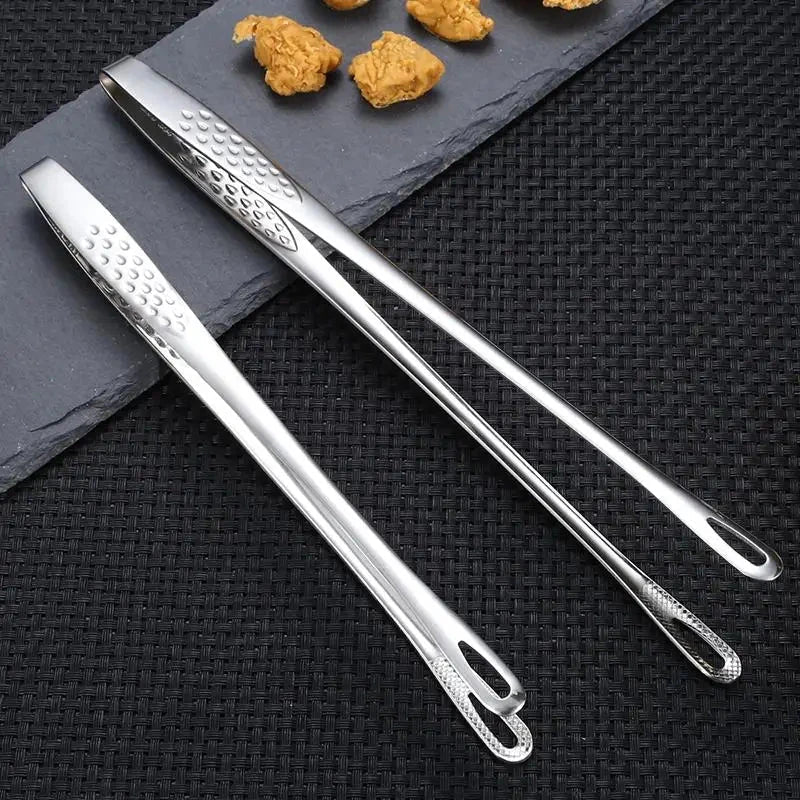 Long Handle Stainless Steel Food Tongs - Premium Cooking Utensil for Versatile Kitchen Tasks