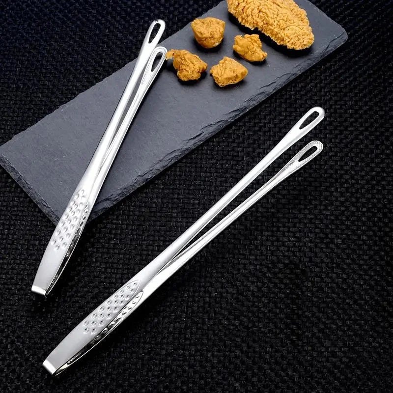 Long Handle Stainless Steel Food Tongs - Premium Cooking Utensil for Versatile Kitchen Tasks