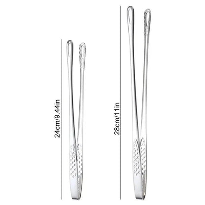 Long Handle Stainless Steel Food Tongs - Premium Cooking Utensil for Versatile Kitchen Tasks