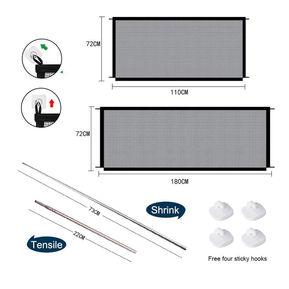 Portable pet fences made of durable iron in a sleek black design, offering versatile size options for secure outdoor enclosures.