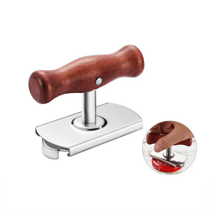 Adjustable jar opener with stainless steel construction that opens lids up to 8.5cm diameter within seconds using steel teeth that grip tightly without slipping, saving effort on stubborn jars and bottles in your kitchen.