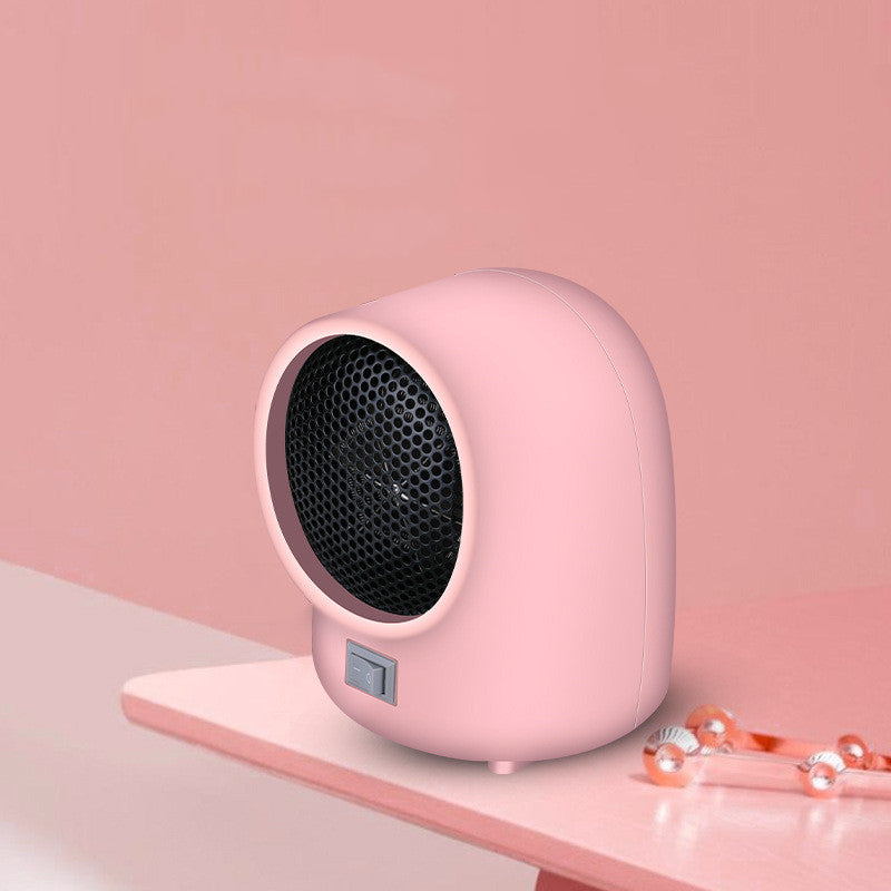 Mini home heater with 400W power output and 220V voltage rating for efficient room warming, featuring compact 180×140×100mm dimensions and in brown, pink, or white colour options