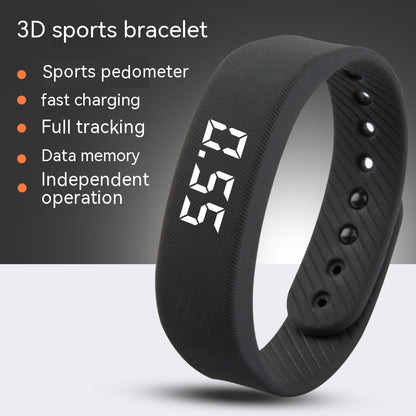 Ultra-Slim LED Digital Fitness Tracker - Waterproof Sports Smartband with 3D Pedometer, Sleep Monitor & Built-in USB Charge