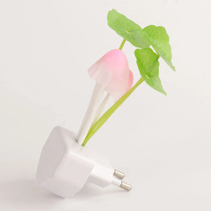 Color LED Mushroom Light with sensor in pink, yellow, and purple