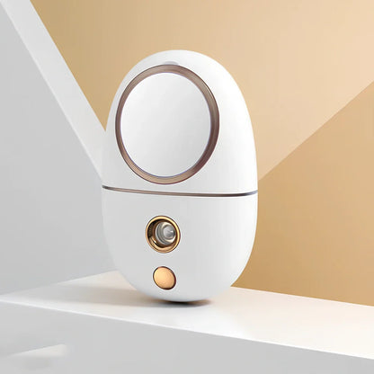 Cartoon USB facial humidifier measuring 62x32x96mm with bear-pink colour and water replenisher